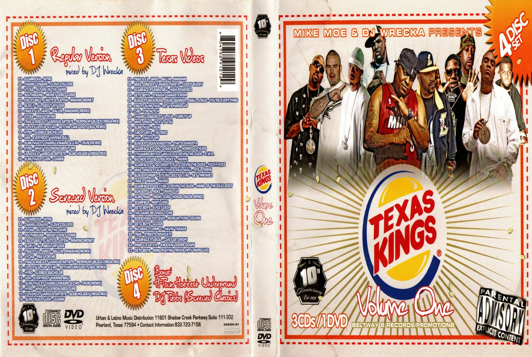 Beltway 8 - Texas Kings Vol.1 (DJ Wrecka) (4 Disc Set) cover