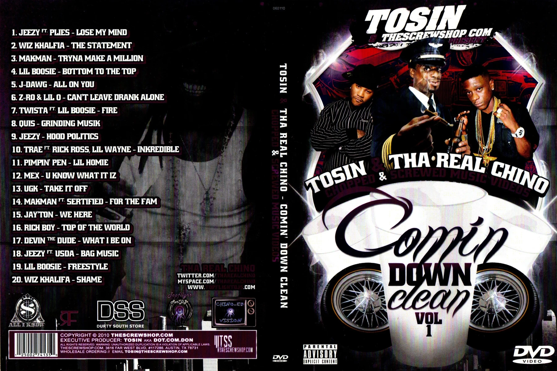 Tosin & Tha Screwshop - Comin Down Clean Vol.1 cover