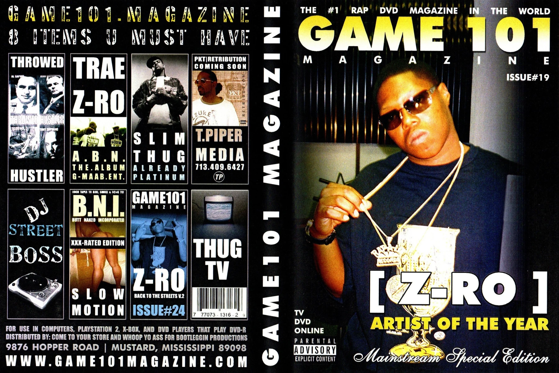 Game 101 - Z-Ro Artist Of The Year cover