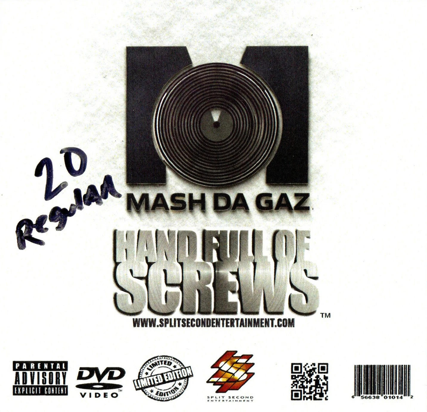 SplitSecondTv - Mash Da Gas - Handfull Of Screws 20 (Screwed & Chopped Video's) cover