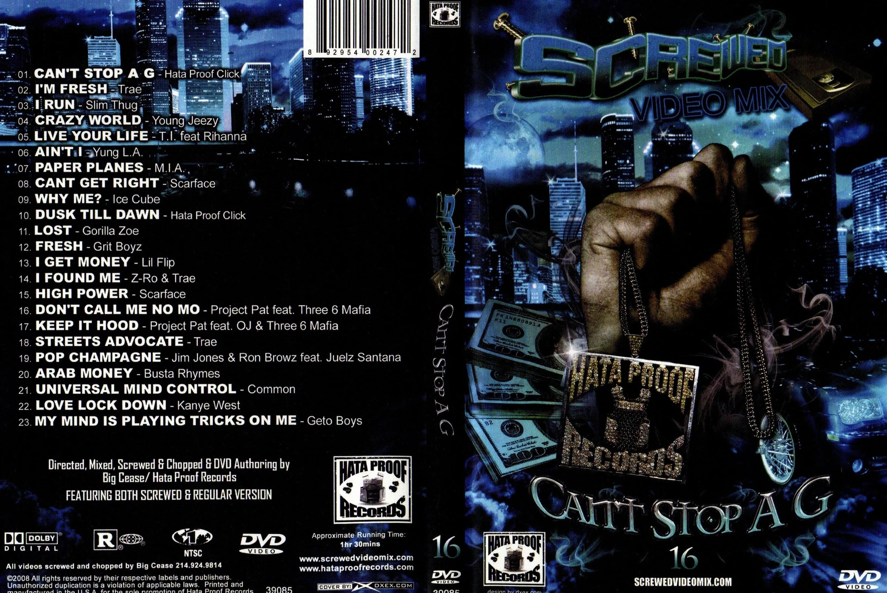 Hata Proof Records - Screwed Video Mix 16 (Can't Stop A G) cover