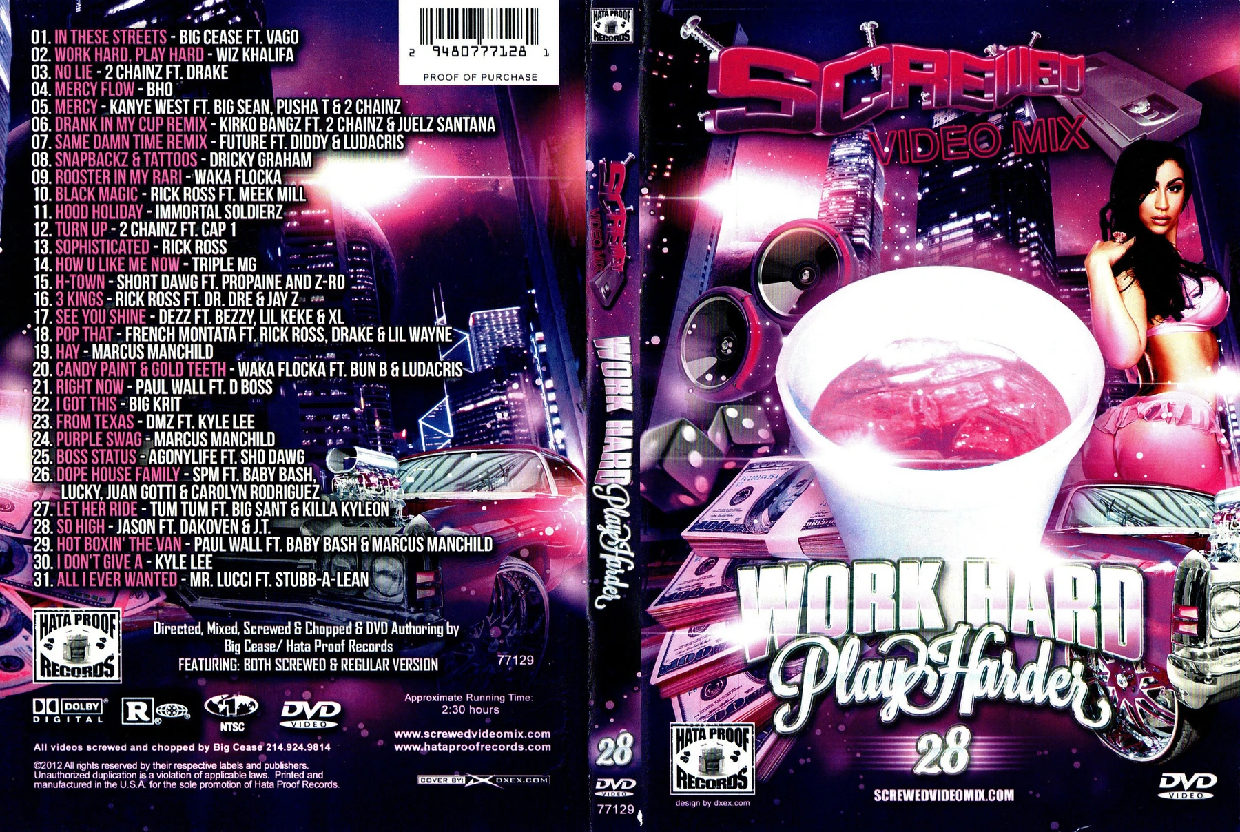 Hata Proof Records - Screwed Video Mix 28 (Work Hard Play Harder) cover