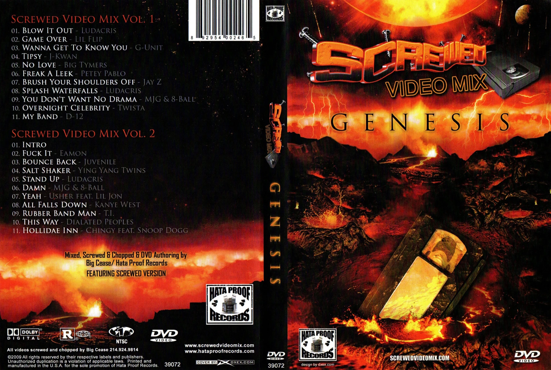 Hata Proof Records - Screwed Video Mix Vol.1&2 (Genesis) cover