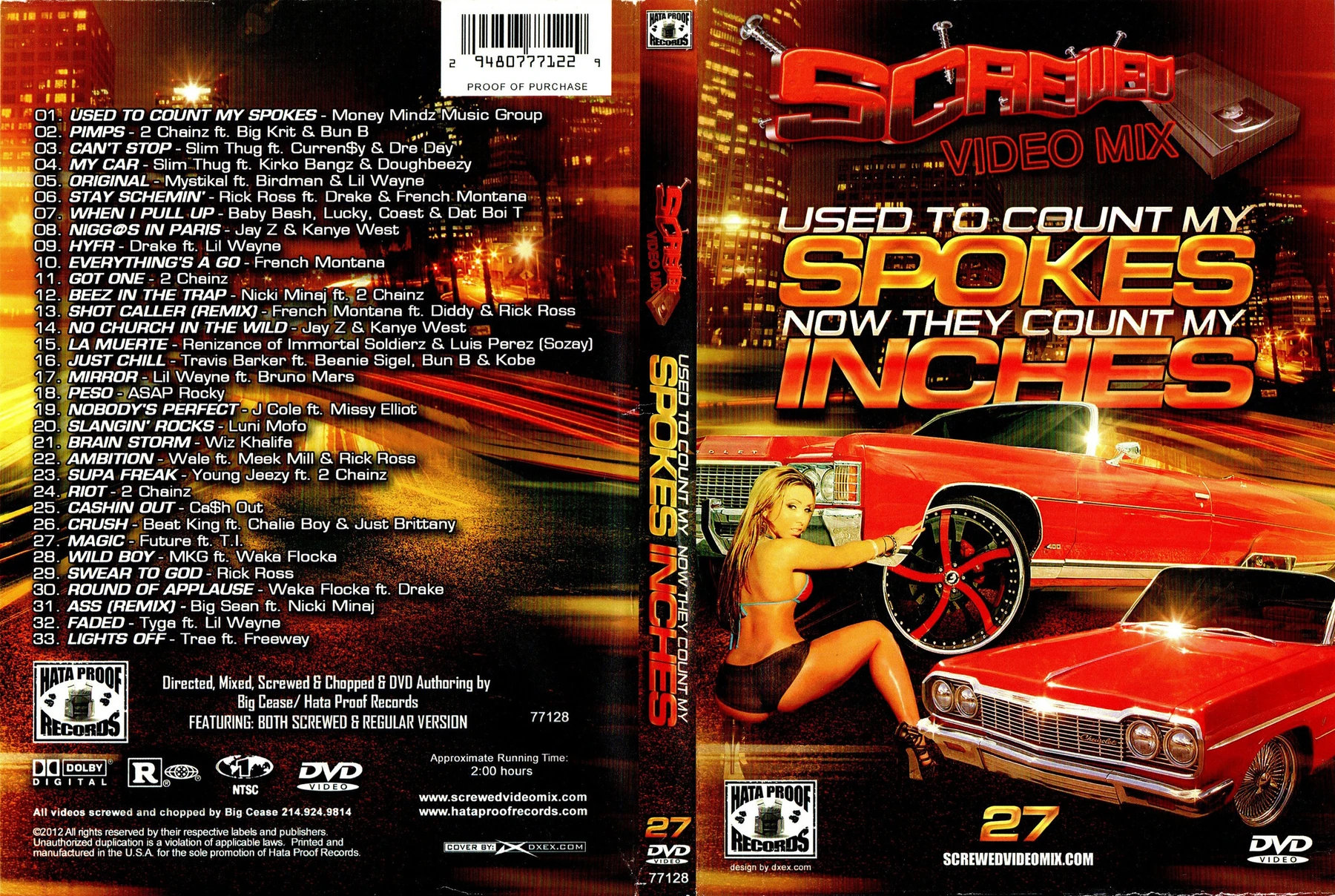 Hata Proof Records - Screwed Video Mix 27 (Used to Count My Spokes Now They Count My Inches) cover