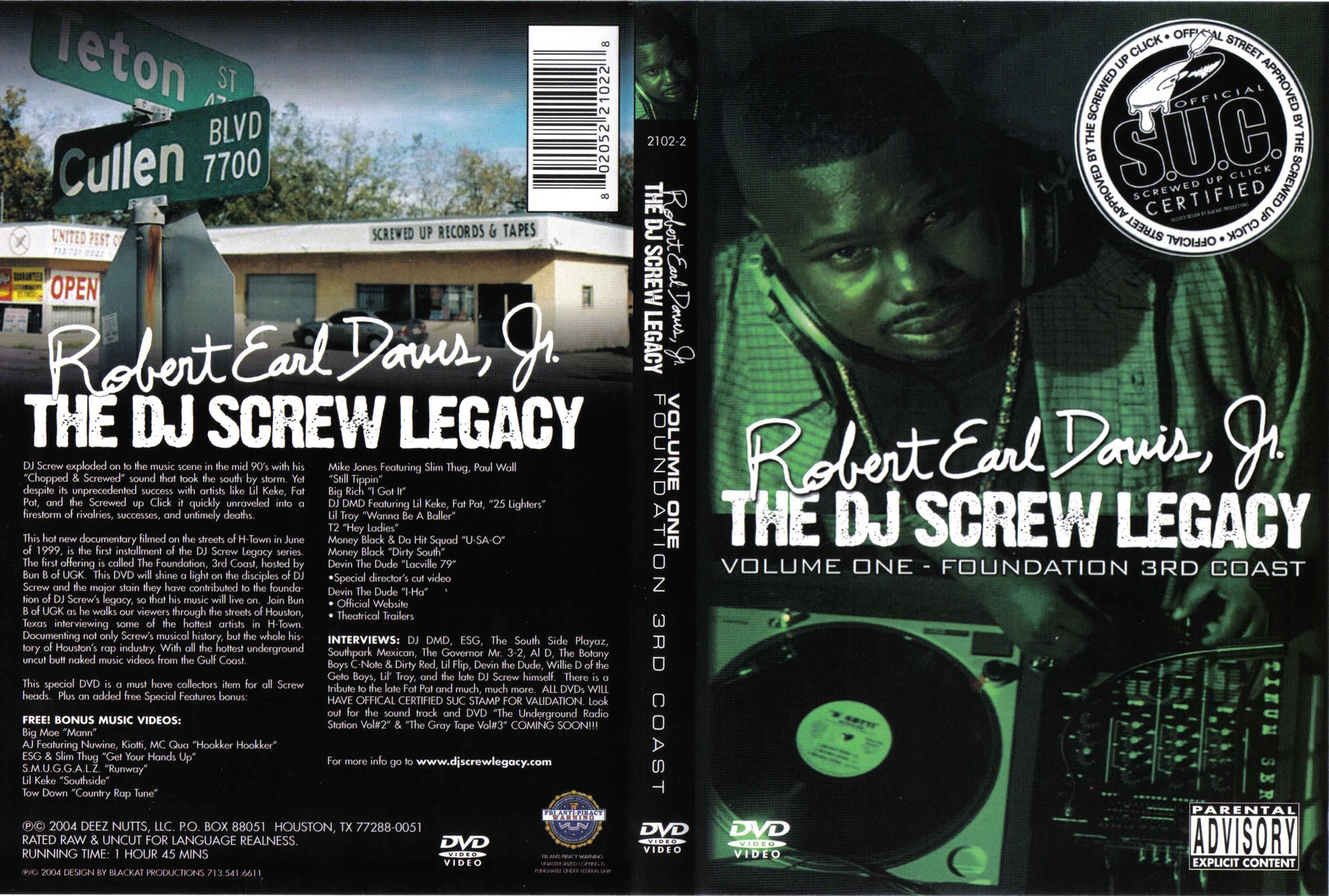 DJ Screw Legacy Volume.1 Foundation 3rd Coast (2004) cover