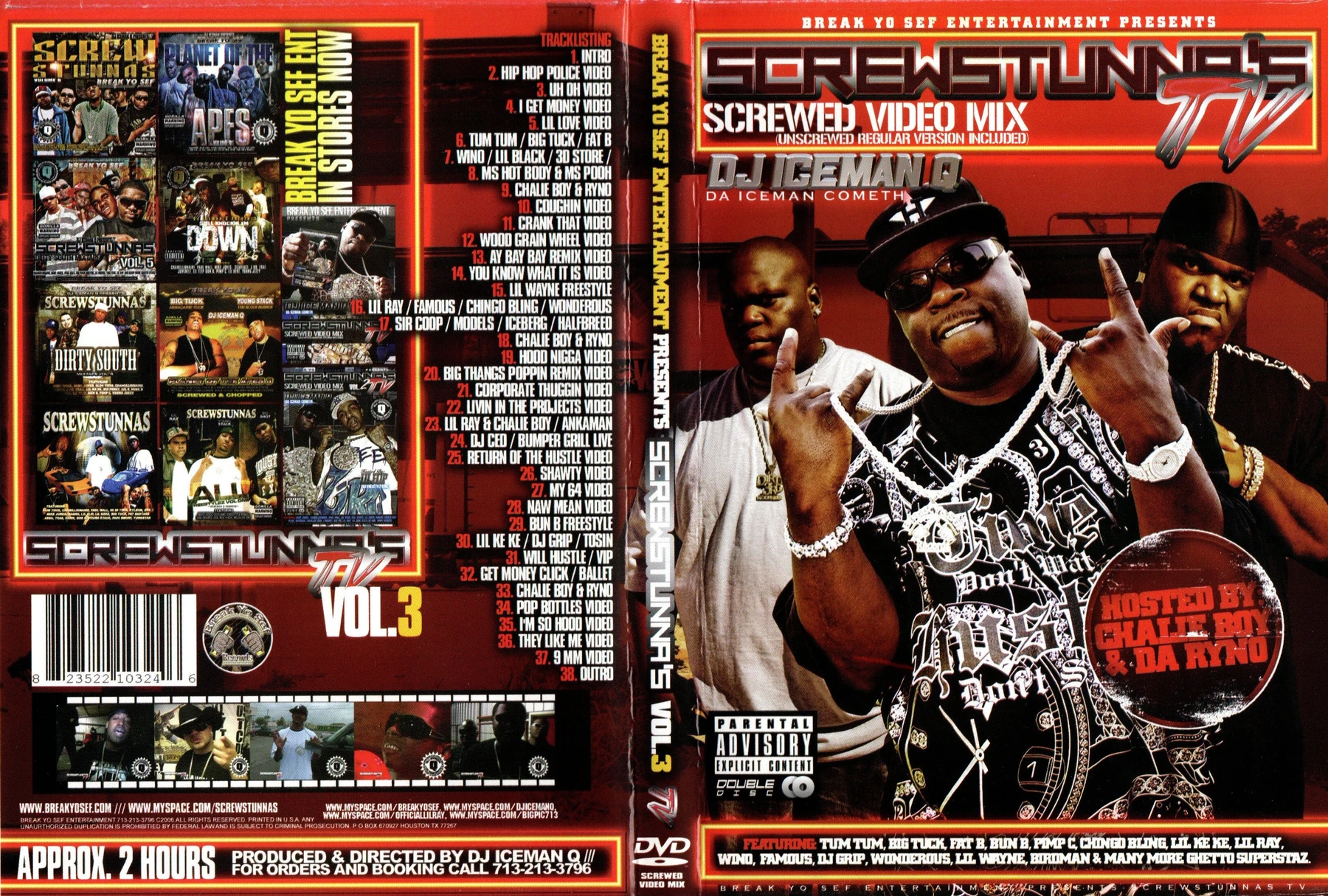 Break Yo Sef - Screwstunnas Tv - DJ Iceman Q - Screwed Video Mix Vol.3 cover