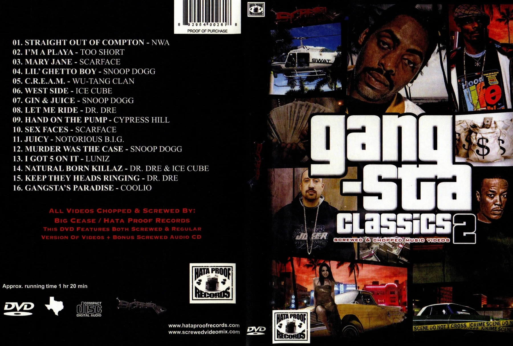 Hata Proof Records - Screwed Video Mix (Gangsta Classics 2) cover