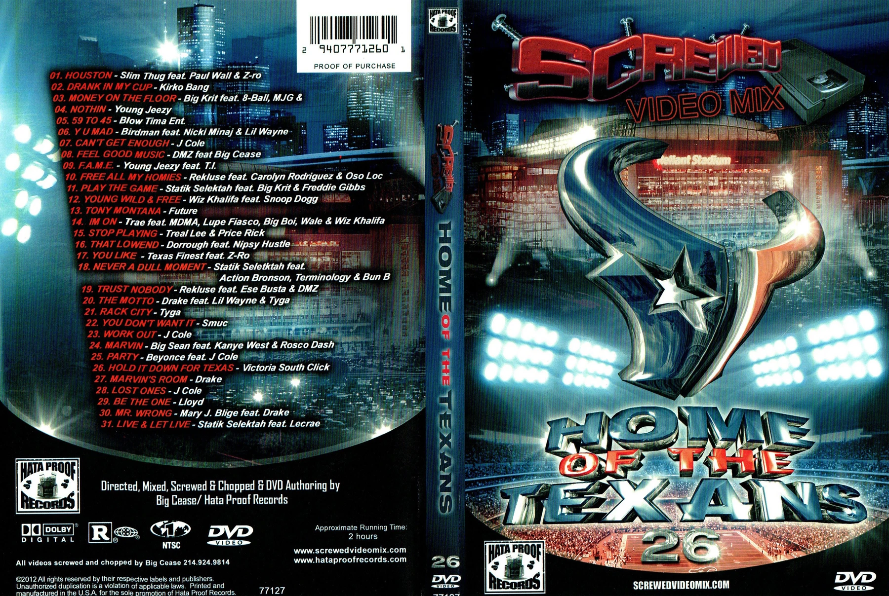 Hata Proof Records - Screwed Video Mix 26 (Home Of The Texans) cover